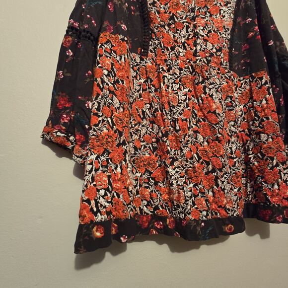 Cafe Marrakesh Floral Peasant Top Women XL Prairie Festival Crochet Boho Cottage - Picture 4 of 13